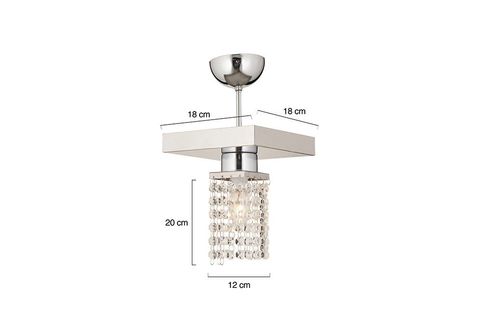 APLİQA PETER TEKLİ KRİSTAL TAŞLI AVİZE, KROM