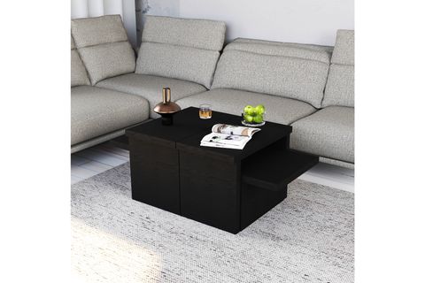 STONE DEKORATİF ORTA SEHPA, WOOD SİYAH