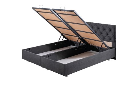 DOLCE BAZA VE BAŞLIK SETİ, ANTRASİT GRİ, 160X200