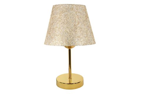 EVLİGHT MASA LAMBASI LÜX METAL ABAJUR ALTIN İPLİ