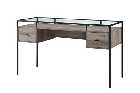 GİANNA METAL ÇALIŞMA MASASI, AÇIK KAHVE SİYAH