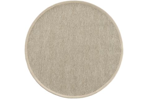 COOL HALI SYDNEY M104 HASIR DOKU BALIK SIRTI İTHAL YUVARLAK SİSAL HALI, BEJ, 120X120