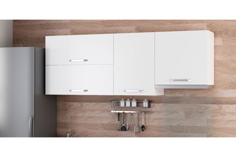 MİNAR 200 CM MUTFAK DOLABI BEYAZ 200-B7-ÜST MODÜL