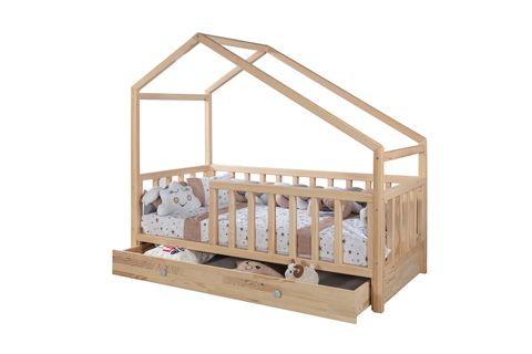 LİNA MONTESSORİ YAVRULU KARYOLA, 90X190, LADİN