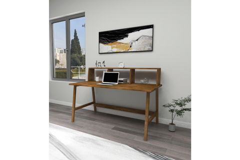 ARNETTİ LUCY AHŞAP ÇALIŞMA MASASI, CEVİZ