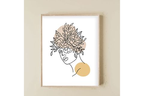 MUNİKA AHŞAP ÇERÇEVELİ LİNE ART ÜÇLÜ TABLO SETİ, 21X30, 0100