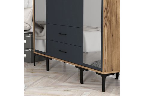 KUMSAL 4 KAPILI RTR GARDIROP, LİDYA ANTRASİT
