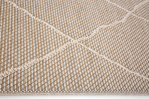 ELİT ELT 02 BEJ HAV TOZ VERMEZ ETNİK ÖRGÜ İNCE HALI KİLİM 130X190