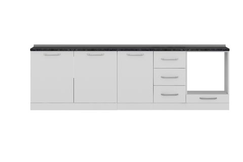 MİNAR 275 CM MUTFAK DOLABI BEYAZ 275-B6-ALT MODÜL