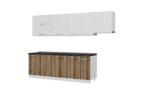 MİNAR LOTUS 290 CM MUTFAK DOLABI BEYAZ DORE 290-D7