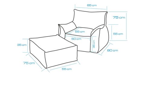 NOTRE SET KOLTUK PUF SET, HARDAL