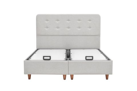 NOTTE BAZA VE BAŞLIK SETİ, AÇIK GRİ, 180X200