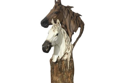 İKİLİ AT HEYKELİ DEKORATİF OBJE