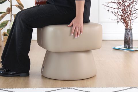 LOOSCA DERİ PUF, BEJ