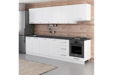 MİNAR BASİC 300 CM MUTFAK DOLABI BEYAZ 300-B6