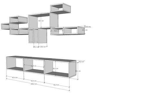BK ÇOK AMAÇLI DOLAP, DUVARA MONTE RAFLI, NRG