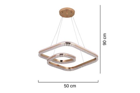 NEFES LED AVİZE, GOLD, 50 CM