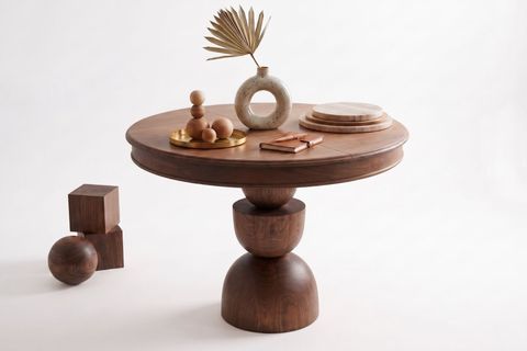 GLORİA CEVİZ RENGİ AÇILIR YEMEK MASASI, 110X110
