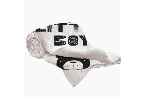 ELSE SİYAH BEYAZ BALONLU TAVŞAN 3D DESENLİ TEK KİŞİLİK ÇOCUK MİKROFİBER ELYAF DOLGULU YASTIK KILIFI 155X215