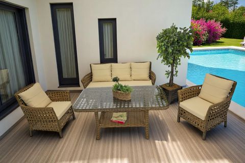 PAVİA RATTAN BAHÇE MOBİLYASI, KAHVERENGİ