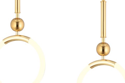 STRUER ÜÇLÜ SIRALI LED AVİZE, GOLD