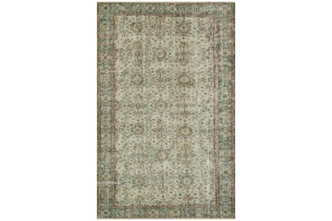 ÖZEL ANADOLU SU YEŞİLI RENGI VINTAGE EL DOKUMA HALI 180X284
