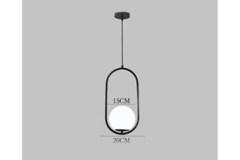 MODERN TEKLİ SARKIT AVİZE, SİYAH