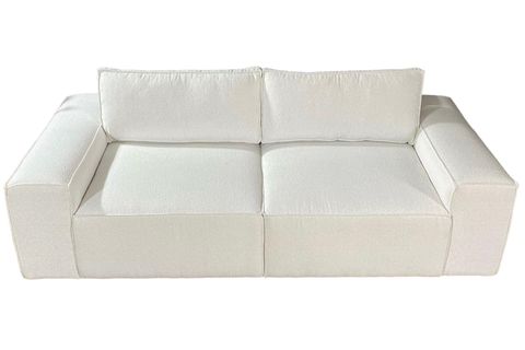 FRİD 2 MODÜL MODÜLER İKİLİ KANEPE, TEDDY, BEYAZ