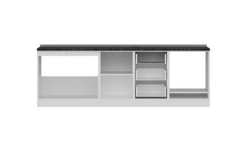 MİNAR 250 CM MUTFAK DOLABI BEYAZ 250-B3-ALT MODÜL