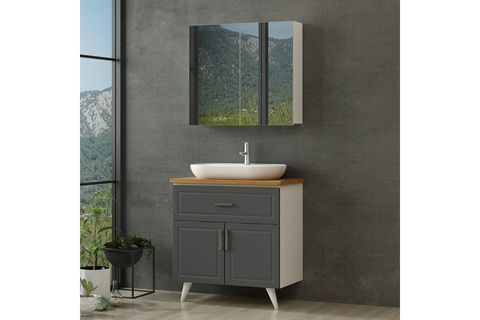 SANYA BANYO DOLABI AY2K1Ç15, ANTRASİT, 85 CM