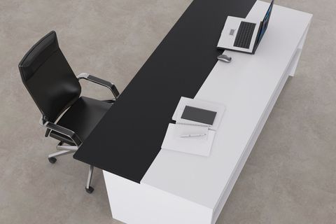 TUUNDESİGN RECTAN YÖNETİCİ MASASI, BEYAZ ANTRASİT, 200 CM