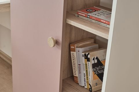 PETİTE ÇOCUK ODASI TAKIMI, PEMBE, 2 KAPAKLI
