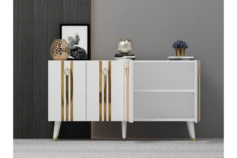 IŞIL KONSOL, BEYAZ ALTIN, 150 CM