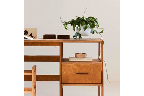 WOODESK NORDİK AHŞAP ÇALIŞMA MASASI, TİK RENK