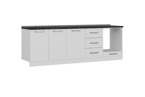 MİNAR 250 CM MUTFAK DOLABI BEYAZ 250-B3-ALT MODÜL