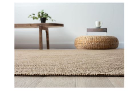 QUEEN SERİSİ JÜT HASIR GÖRÜNÜMLÜ DOKUMA MAKİNE HALISI, BEJ, 120X500, 669