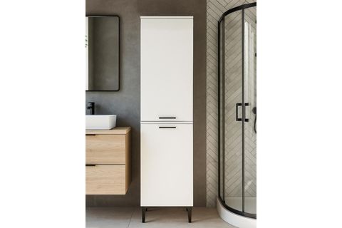 SİNGA KİRLİ SEPETLİ BANYO DOLABI, BEYAZ