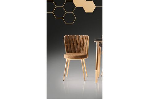 MİNTHOME NOMA GOLD SANDALYE KAHVE