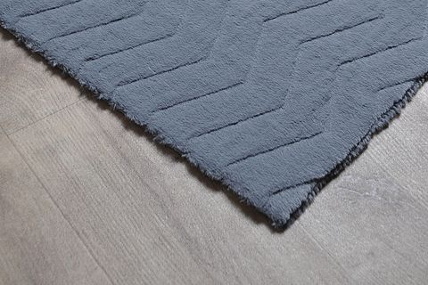 TAPPETO POST PELUŞ HALI, ZİKZAK DESENLİ, GRİ, 160X230