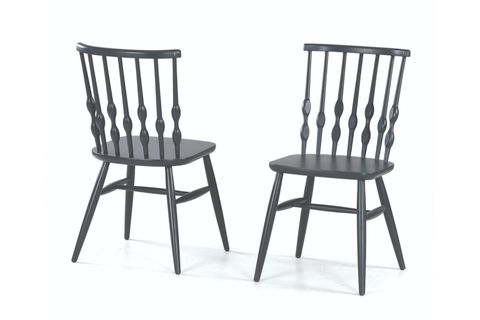TOLEDO SABİT MASA VE  BONCUK SANDALYE TAKIMI, MEŞE ANTRASİT, 125X80