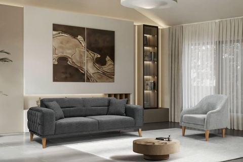 ZEN KANEPE, KOYU GRİ