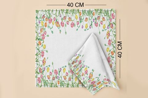 LALE FESTİVALİ PAMUKLU ALTI ADET PEÇETE