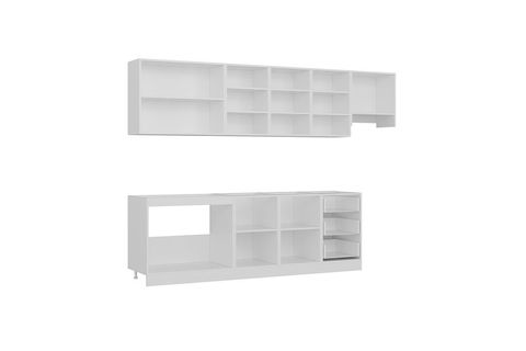 MİNAR BADE 300 CM MUTFAK DOLABI BEYAZ DORE 300-D8