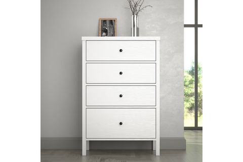 VENEZİA MİNİFİKS ŞİFONYER, WOOD BEYAZ, 4 ÇEKMECELİ