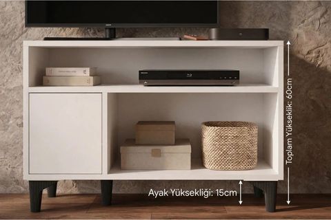 NUR BEYAZ TV ÜNİTESİ, 120 CM