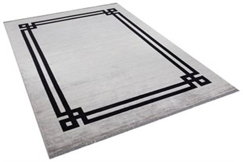 MAVERA AÇIK GRİ SİYAH MAKİNE HALI 200X290