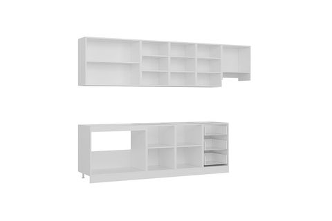 MİNAR BADE 300 CM MUTFAK DOLABI BEYAZ DORE 300-D5