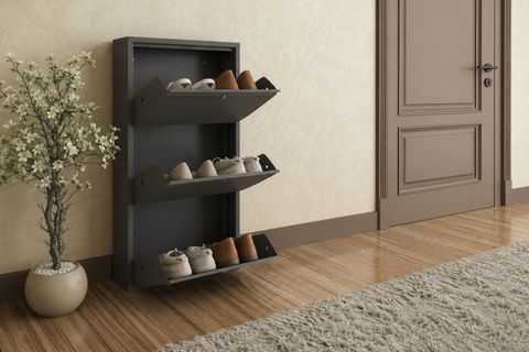 FLEX ÜÇLÜ KİLİTLENEBİLİR METAL AYAKKABILIK, ANTRASİT