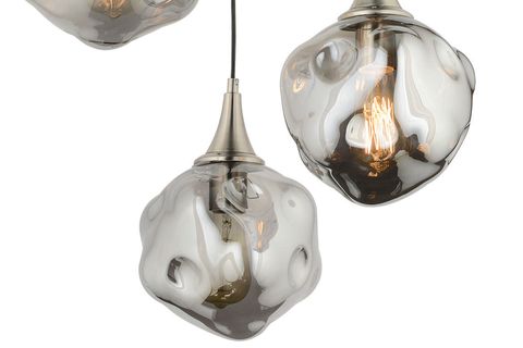 LAMPALUCE GLOBO 4 MODERN SARKIT AVİZE ÜÇLÜ 70 CM KROM