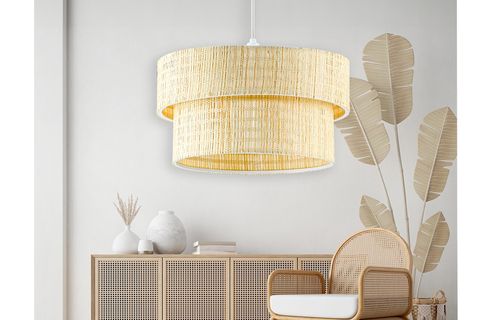 HASIR MODERN DOĞAL HAZERAN RATTAN AVİZE, BAMBU